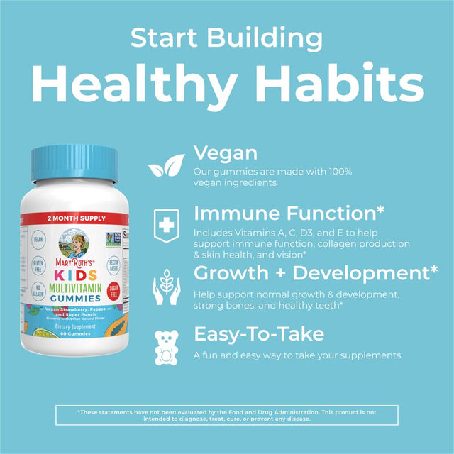 Maryruth'S Organics Kids Multivitamin Gummies - Strawberry, Papaya & Super Punch (60 Gummies)