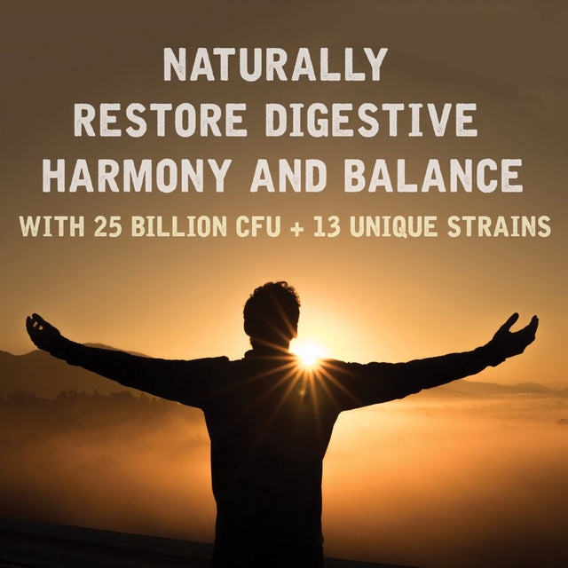 Natural Rhythm Digestive Calm Probiotic (Plus L-Glutamine) 25 Billion CFU and 13 Strains. - 60 Vegetarian Capsules.