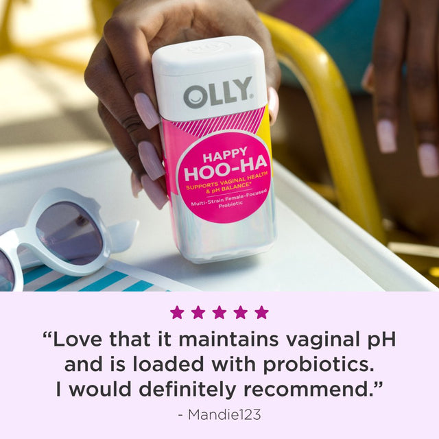 OLLY Happy Hoo-Ha, Women'S Probiotic, Vaginal Health, Capsule Supplement, 25 Ct