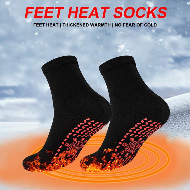 Lingouzi Massage Warm Self-Heating Socks - Comfortable Elastic and Durable and Cold-Proof Cotton Socks Great for Outdoor Activities