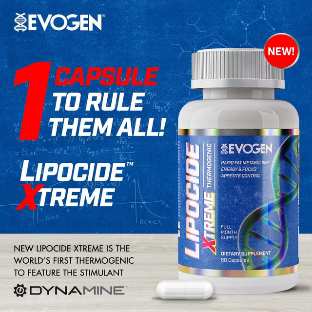 Lipocide Xtreme | Maximum Strength Single Capsule Extreme Fat Burner, Dynamine, Capsimax, Bioperine | 60 Capsules