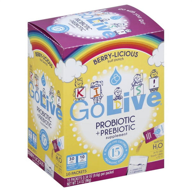 Mass Probiotics Golive Kids! Probiotic + Prebiotic, 10 Ea