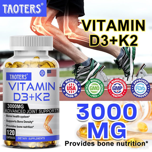 TAOTERS Vitamin K2 (MK7) with D3 Supplement to Support Joint, Bone, and Immune Health Non-Gmo Formula Easy-Swallow Vitamin D and K Complex.