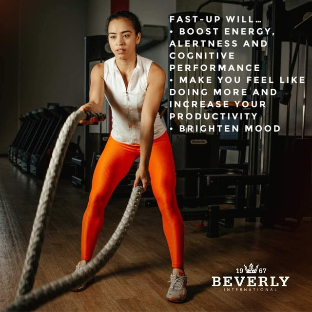 Beverly International Fast-Up, 90 Capsules. Feel-Better, Get Clarity, Clear Focus-Brain Booster. Ups Mood, New Energy, Pre-Workout Fuel, Motivation and Cognitive Performance in Moments.