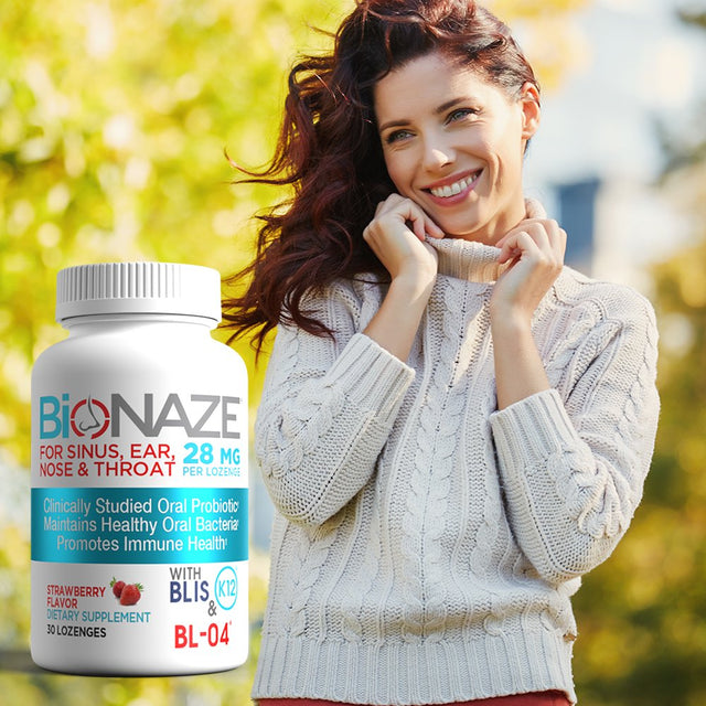 Bionaze Oral Probiotics - Dental Probiotics for Teeth and Gums, Bad Breath Treatment for Adults - Oral Care, Throat, Tonsil, Mouth, Teeth - Improve Gum Health with Clinically Proven BLIS K12 & BL-04