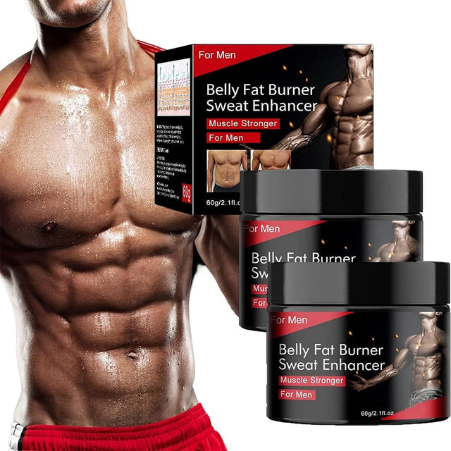 Muscle Enhancer Cream, Body Muscle Hot Cream, Workout Cream to Burn Fat, Fat Burning Cream for Belly for Extreme Weight Loss, Suitable for Men and Women (2Pcs,Men)