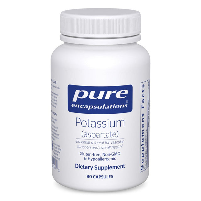 Pure Encapsulations Potassium (Aspartate) | Hypoallergenic Supplement to Support Nerves, Muscles, Blood Flow, and Cardiovascular Health | 90 Capsules