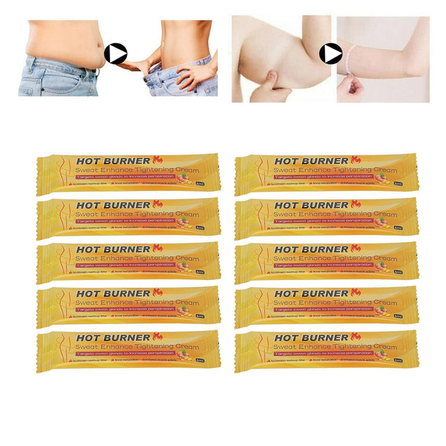 Slimming Cream, Postpartum Repair Fat Burning Body Sculpting Hot Cream Promote Metabolism 10Pcs for Home