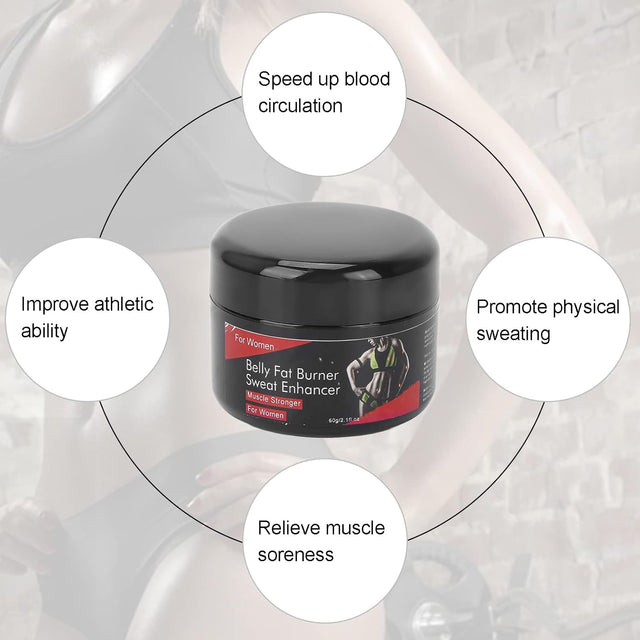 60G Slimming Cream, Abdominal Muscle Shaping Cream Exercise and Strengthening Muscle Massage Cream, Firming Anti-Cellulite Fat Burning, 2Pcs