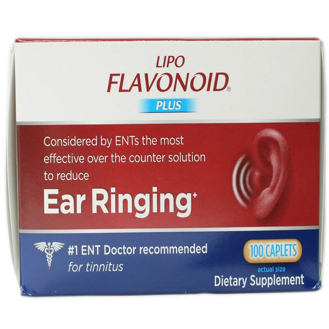Lipo-Flavonoid plus Ear Health Supplement | 100 Caplets | #1 ENT Doctor Recommended for Ear Ringing | Most Effective over the Counter Tinnitus Treatment