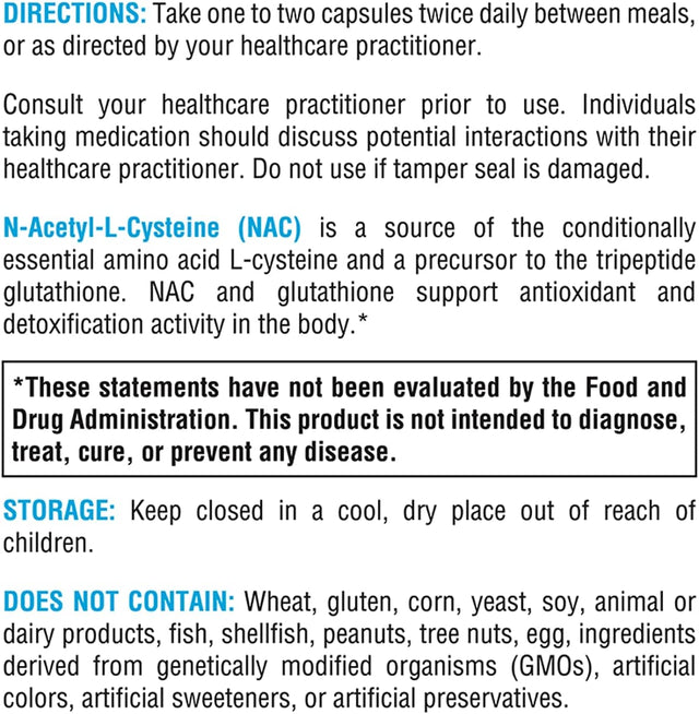 XYMOGEN NAC N-Acetyl-Cysteine 600Mg - Cardiovascular, Antioxidant, Liver Detox + Immune Support Supplement - Supports Glutathione Synthesis - Non-Gmo NAC Supplement (120 Capsules)