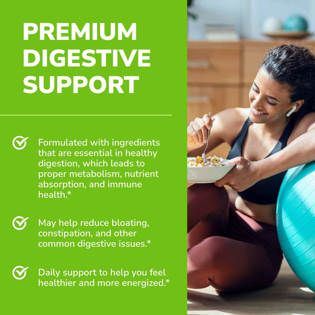 Nature'S Clear Probiotic plus Supplement, Premium Digestive Support 60 Capsules