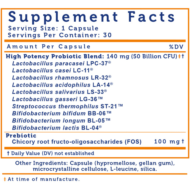 Lovebug Probiotics No Guts No Glory Advanced Strength Daily Probiotic, 30 Count