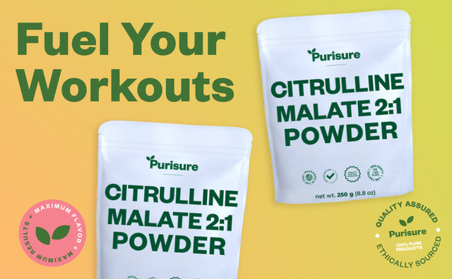Purisure Citrulline Malate 2:1 Powder, Muscle Recovery & Nitric Oxide Booster, 84 Servings