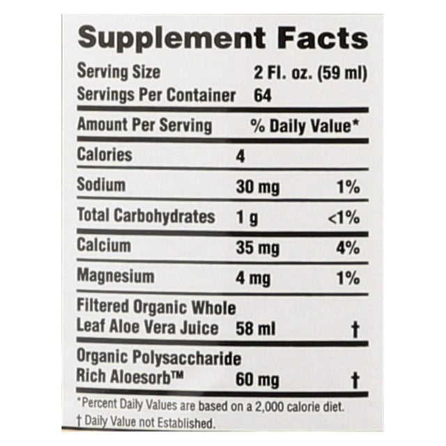 Lily of the Desert - Aloe Vera Gel - Whole Leaf - 1 Gal