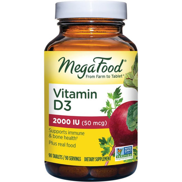 Megafood Vitamin D3 2,000 Iu (50 Mcg) 90 Tabs