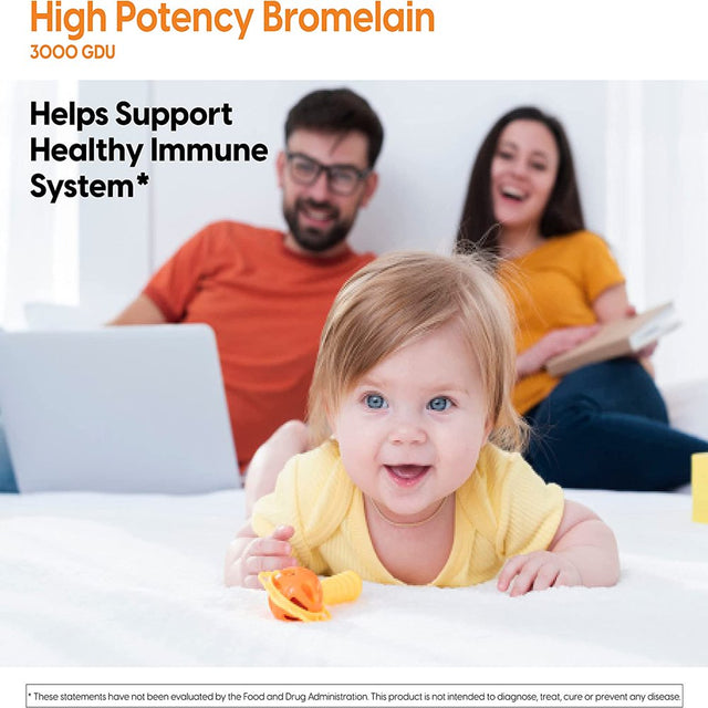 Doctor'S Best 3000 GDU Bromelain Proteolytic Digestive Enzymes Supplements, Supports Healthy Digestion, Joint Health, Nutrient Absorption, 500 Mg, 90 VC