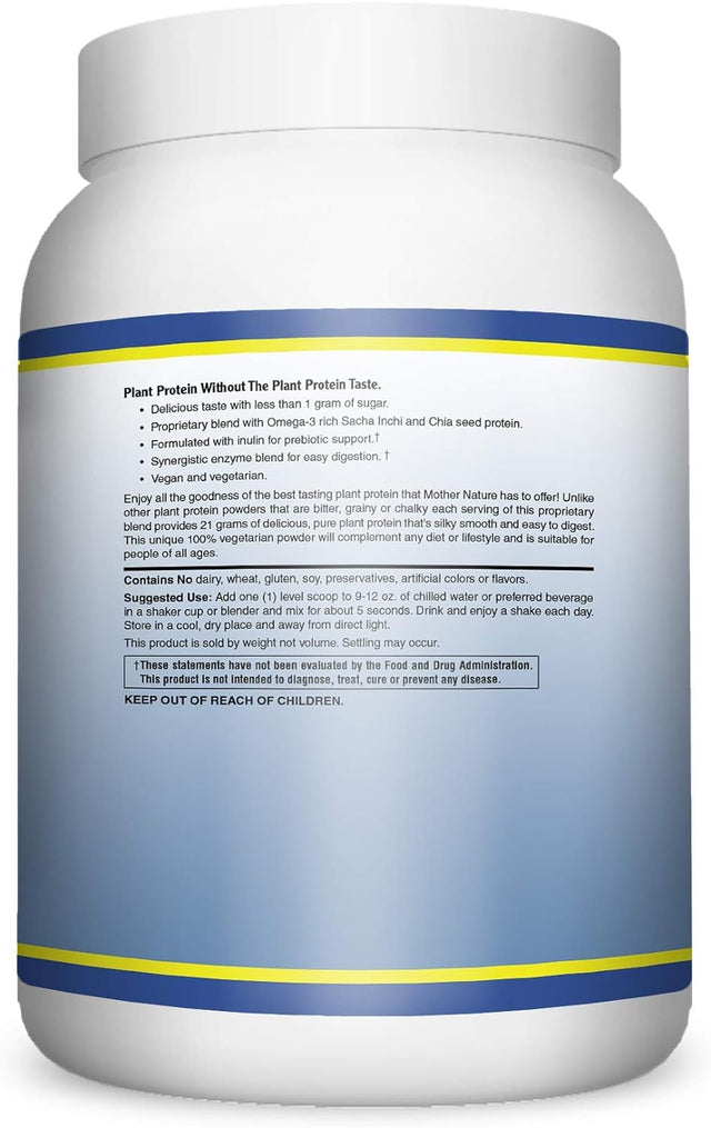 Vitamin Discount Center Plant Protein, 21G Protein per Serving, Vegan, Gluten Free, Vanilla 1.1 Lb