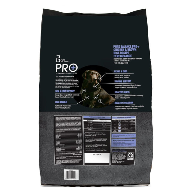 Pure Balance Pro+ Performance Chicken & Brown Rice Recipe Dry Dog Food, 16 Lbs