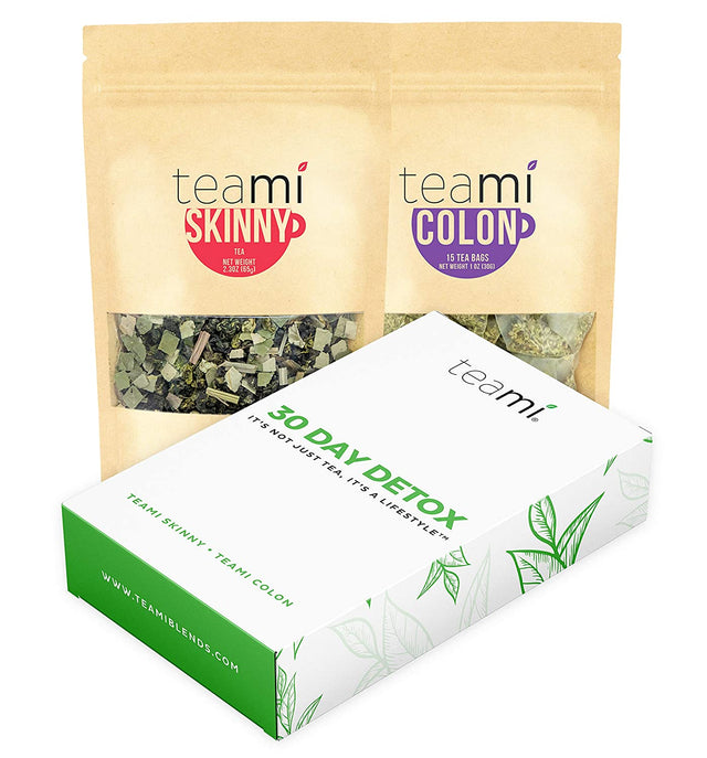 Teami® 30-Day Detox Tea Pack: All-Natural Teatox Kit with Teami Skinny & Teami Colon Cleanse Loose Leaf Herbal Teas (Lemon) (Original)