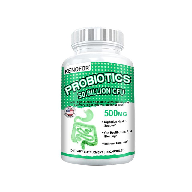 KENOFOR Probiotic 50 Billion for Women and Men with Lactobacillus Acidophilus for Digestive, Colon and Immune Support Daily Gas Relief Dairy-Free