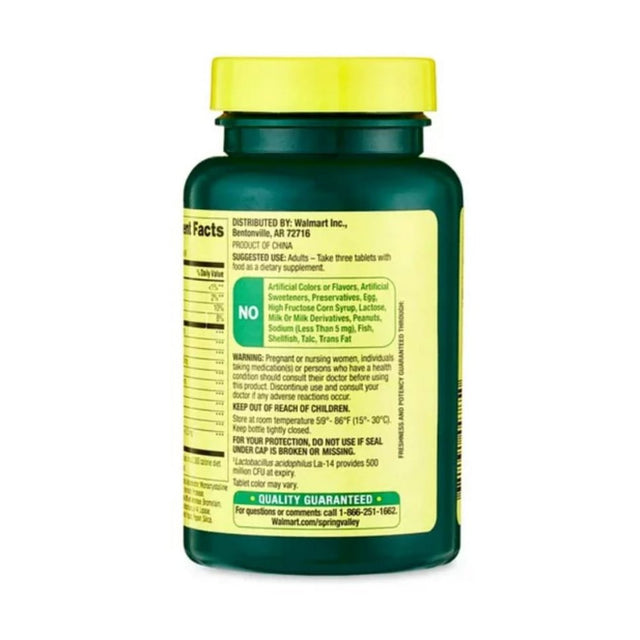 Probiotic Multi-Enzyme Digestive Formula with Probiotic Acidophilus Tablets Dietary Supplement, 200 Count