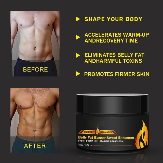 Hot Cream Belly Fat Burner, Weight Loss Sweat Workout Enhancer Gel, Fat Burning Cream for Stomach, Cellulite Cream Slimming and Shaping Body