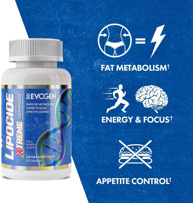Lipocide Xtreme | Maximum Strength Single Capsule Extreme Fat Burner, Dynamine, Capsimax, Bioperine | 60 Capsules