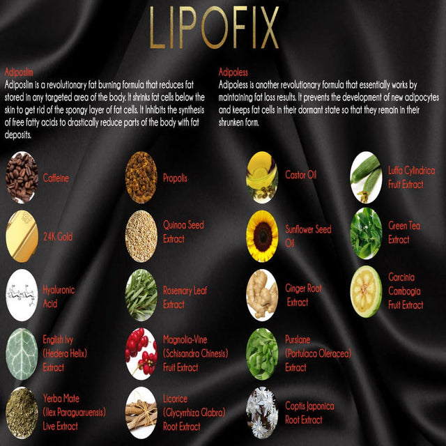 Lipofix Body Firming Shaping anti Cellulite Wrap Weight Loss Treatment 4 Abdomen + 4 Pair Body Wraps