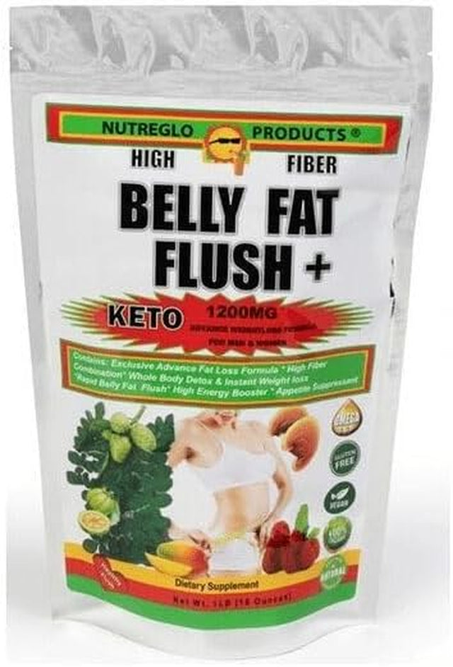 High Fiber Belly Fat Flush 16 Ounce + with (Keto 1,200Mg)
