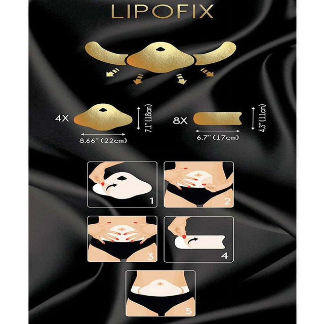 Lipofix Body Firming Shaping anti Cellulite Wrap Weight Loss Treatment 4 Abdomen + 4 Pair Body Wraps