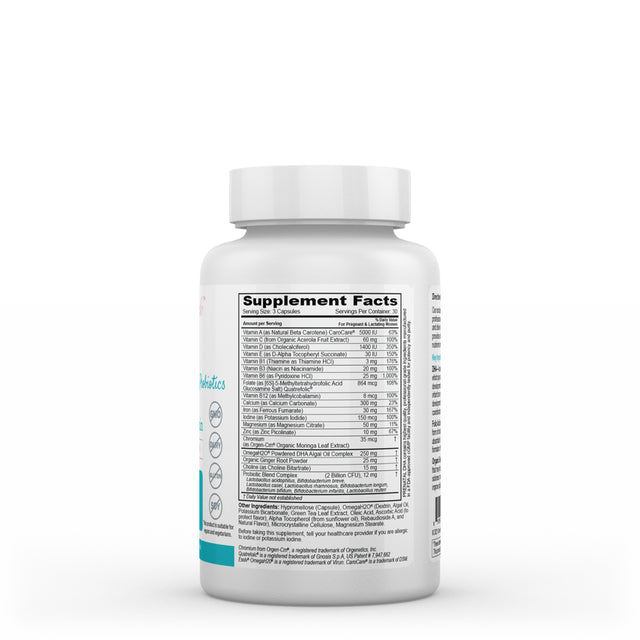 Greens First Female Prenatal with Vegan DHA plus Probiotics, 90 Capsules – Prenatal Vitamin Formulated with DHA