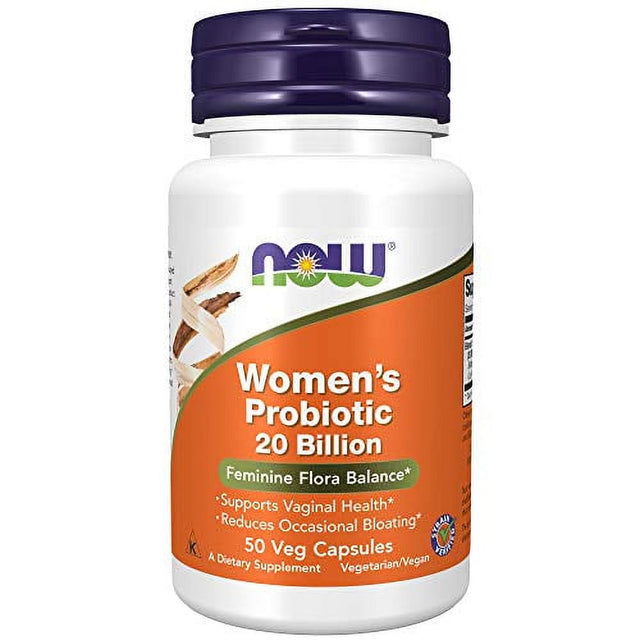 NOW Supplements, Women'S Probiotic, 20 Billion, Specially Formulated Using Three Clinically Tested Probiotic Strains, 50 Veg Capsules