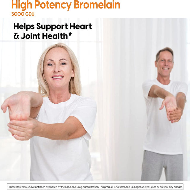 Doctor'S Best 3000 GDU Bromelain Proteolytic Digestive Enzymes Supplements, Supports Healthy Digestion, Joint Health, Nutrient Absorption, 500 Mg, 90 VC