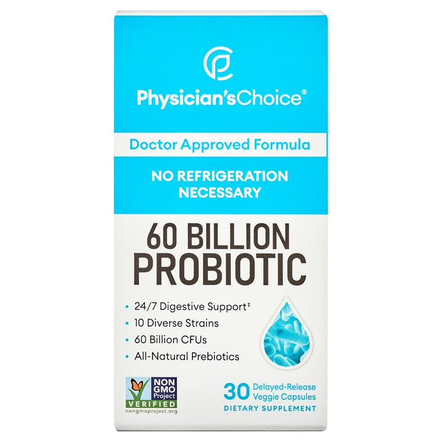Physician’S Choice 60 Billion Probiotic for Women and Men, 30 Count, Digestive & Gut Health