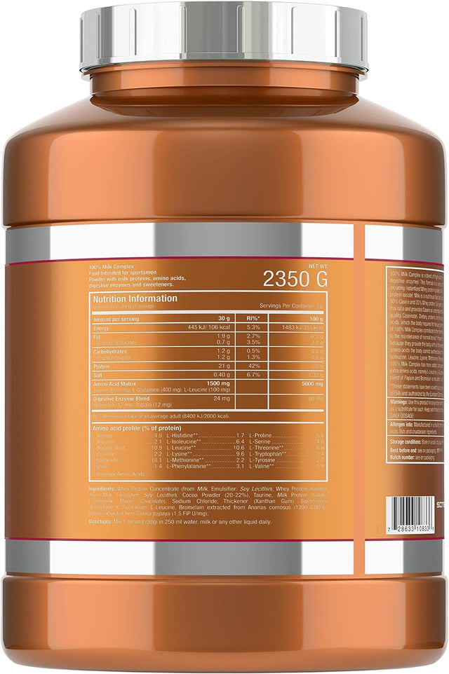 Scitec Nutrition 100% Whey Complex - 5.181 Lbs - Belgium Chocolat