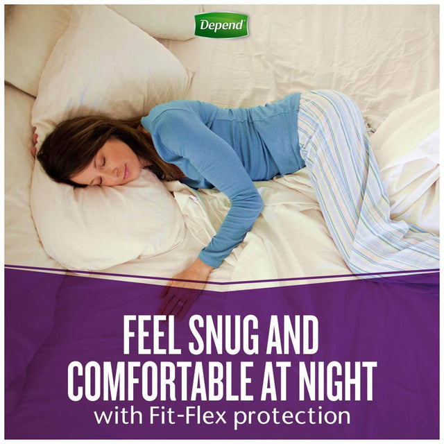 Depend Night Defense Incontinence Overnight Underwear for Women, XL, Packaging May Vary | 12 Count