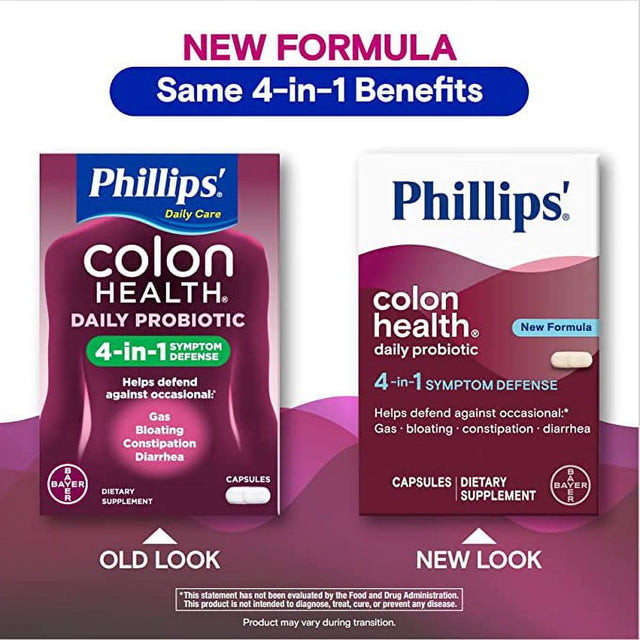 Phillips Colon Health Daily Unisex Probiotic Supplement Caps, 60 Count