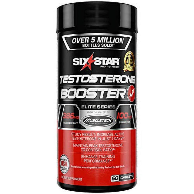 Testosterone Booster for Men | Six Star Pro Nutrition | Test Booster for Men | Extreme Strength + Enhances Training Performance + Scientifically Researched | Test Boost Supplement, 60 Pills