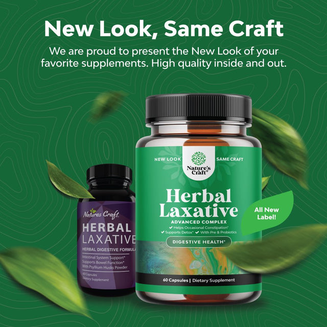 Natural Laxative and Gut Health Supplement - Psyllium Husk Powder Cascara Sagrada Senna Laxative and Lactobacillus Acidophilus Probiotic Supplement - Colon Cleanser & Detox for Weight Loss