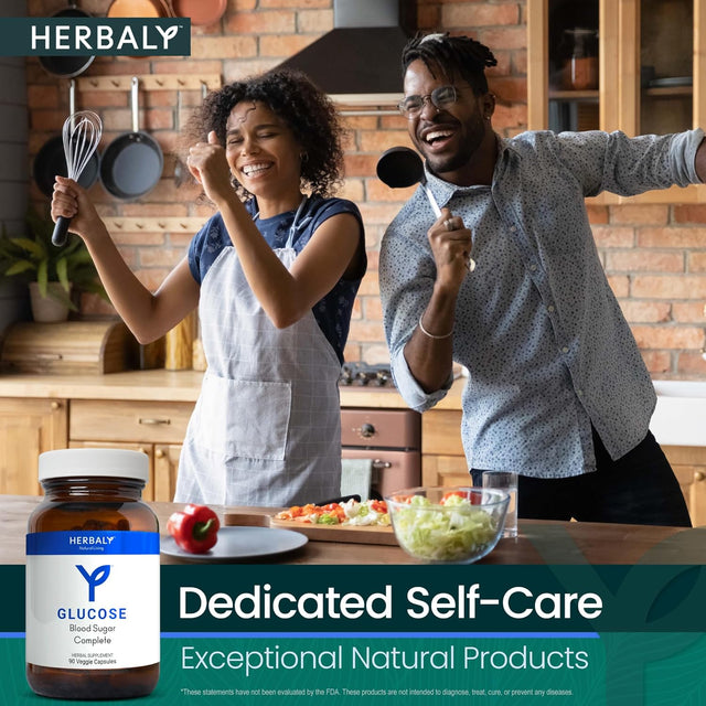 Glucose Blood Sugar Complete Capsules - Natural Wellness - Nutrient Rich Blend - Cinnamon, Chromium, Gymnema Sylvestre, Fenugreek - Balance & Energy - Health Number Goals - 90 Veggie Caps