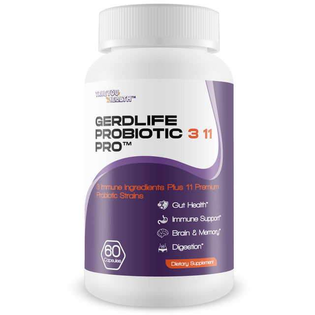 Gerdlife Probiotic 3 11 Pro - Our Best Probiotic Acid Reflux Relief Supplements - 11 Premium Probiotic Strains - Probiotic Support for Gut Health to Help Aid Natural Gerd Relief - Acid Reflux Pills