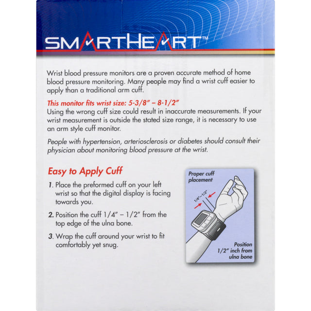 Smartheart Automatic Digital Wrist Blood Pressure Monitor