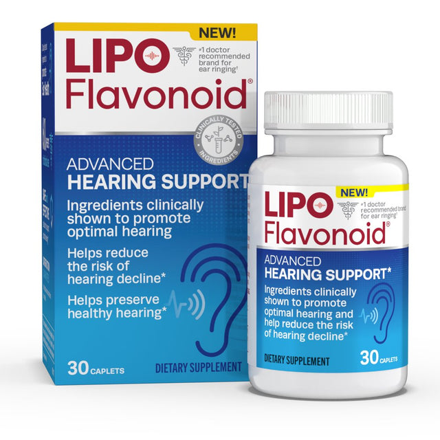Lipo-Flavonoid Advanced Hearing Support for Hearing Decline, 30 Caplets