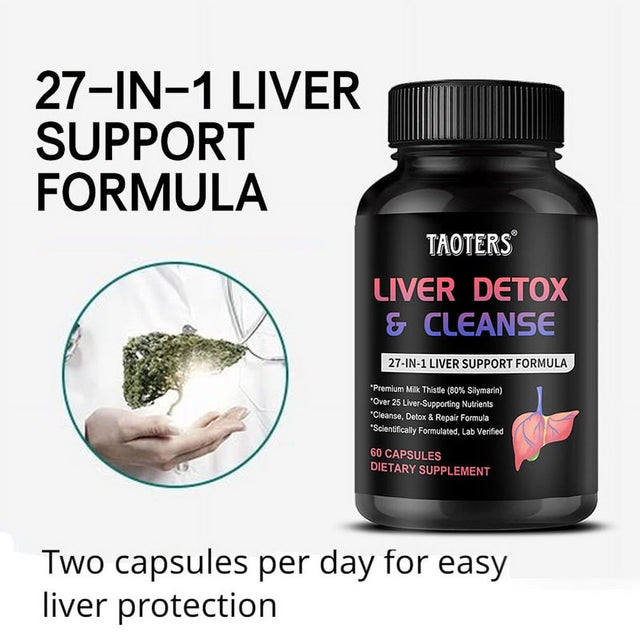Liver Cleanse Detox & Repair | 25+ Herbs | Premium Liver Health Formula | Liver Support Detox Cleanse Supplement