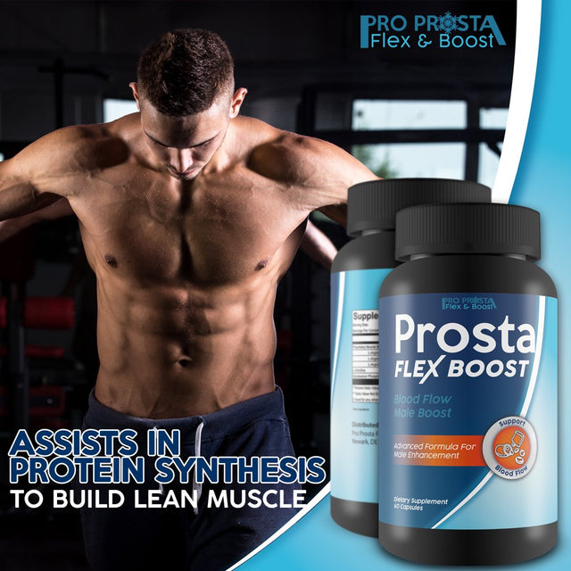 Prosta Flex Boost - Blood Flow Male Boost - Made with Our Purest Most Potent L-Arginine - Our Best Nitric Oxide Supplements for Men Blood Flow and Improved Nutrient Delivery - 60 Count