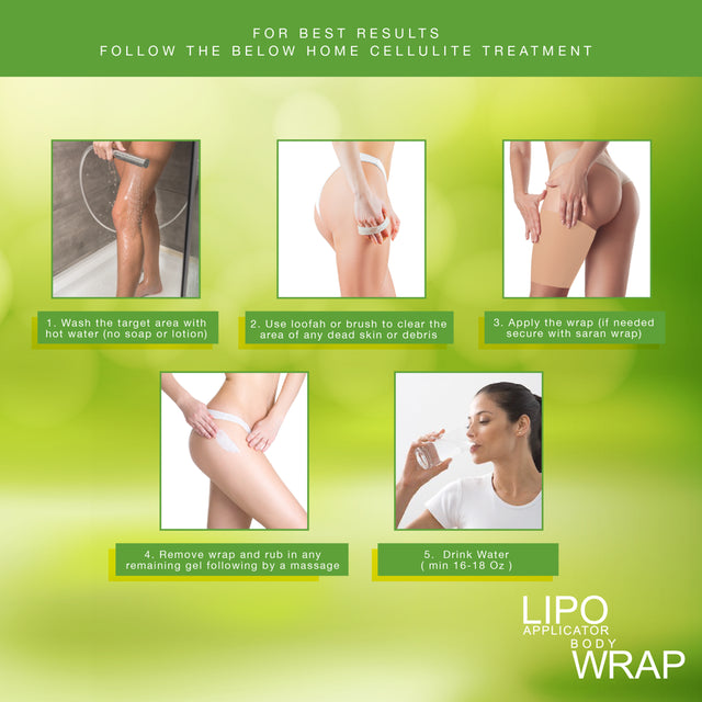 Lipo Applicator Body Wraps It Works for Stomach Inch Loss Tone Contouring Shaping - 6 Weight Loss Wraps