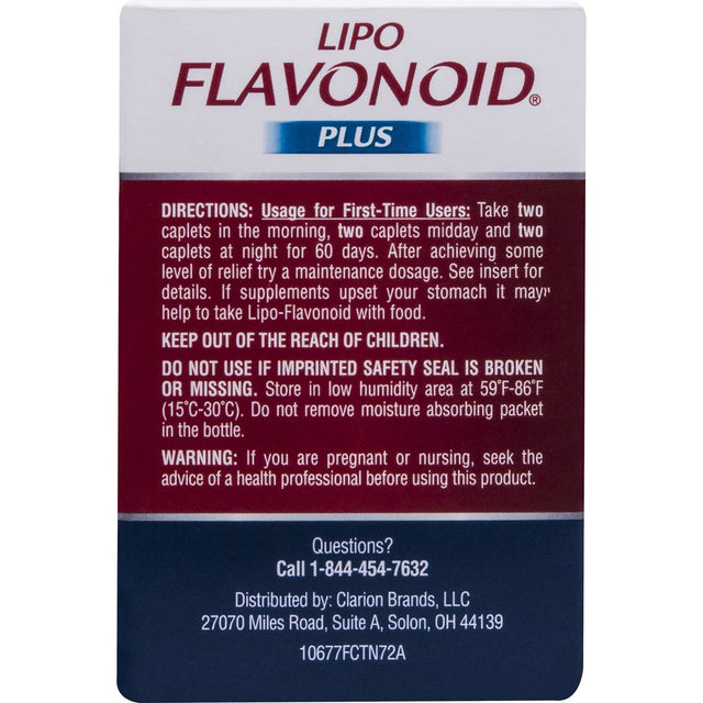 Lipo-Flavonoid plus Ear Health Supplement 100 Caplets