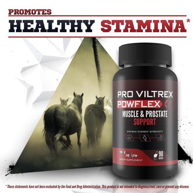 Pro Viltrex Powflex XY - Male Muscle Growth & Prostate Support - Promote Lasting Stamina, Energy, & Power - Support Healthy Hormone Production - Aid Blood Flow & Circulation - Men'S Health Supplement
