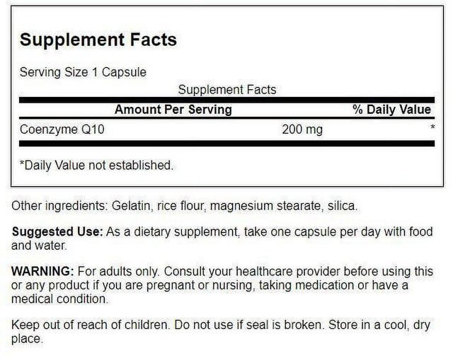Swanson Coq10 200 Mg 30 Capsules